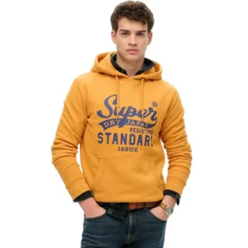 M2014361A Sweat à capuche Standard Script jaune (XL), Casuel, Coton - Superdry - Modalova