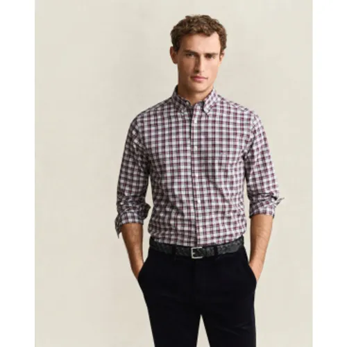 Chemise en popeline à carreaux (4XL), Casuel, Coton, Manche longue - Gant - Modalova