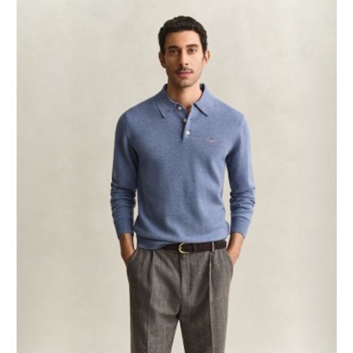 Pull col polo en laine (S), Casuel, Classique, Manche longue - Gant - Modalova