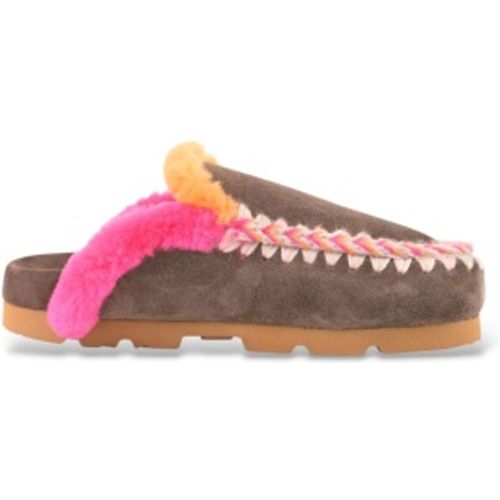 MU.FW431005A Mules en cuir croûté Winter Bio Overstitching (36), Plat, Aucun, Casuel - Mou - Modalova