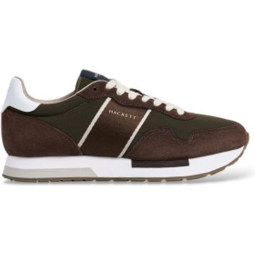 HMS200088 Baskets Keston Symbol Olive (40), Tissu, Plat, Lacets, Casuel - Hackett London - Modalova