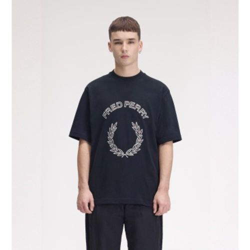 M3417 T-shirt avec application tartan (S), Casuel, Coton, Manche courte - Fred Perry - Modalova