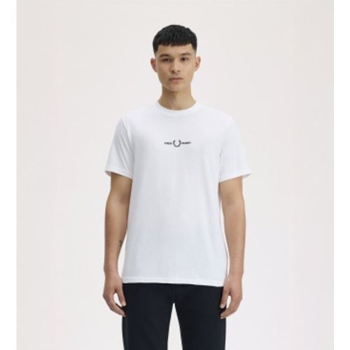 M4580 T-shirt brodé (S), Casuel, Coton, Manche courte - Fred Perry - Modalova