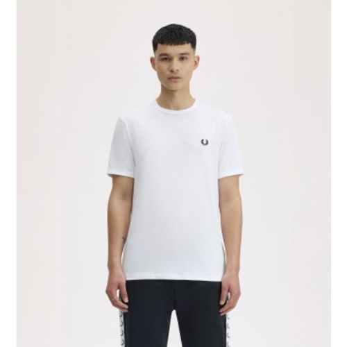 M3519 T-shirt Ringer blanc (L), Casuel, Coton, Manche courte - Fred Perry - Modalova