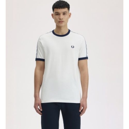 M4620 Maillot Ringer Taped blanc cassé (S), Casuel, Coton, Manche courte - Fred Perry - Modalova