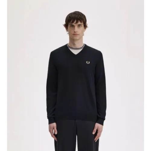 K9600 Pull Classic à col en V (S), Casuel, Laine - Fred Perry - Modalova