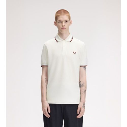 M3600 Polo Twin Tipped blanc (S), Casuel, Coton, Manche courte - Fred Perry - Modalova