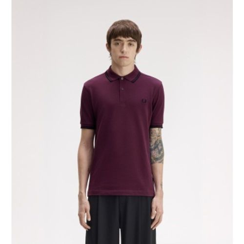 M3600 Polo bicolore (S), Casuel, Violet, Coton, Manche courte - Fred Perry - Modalova