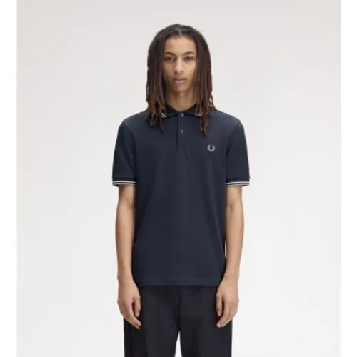 M3600 Polo Twin Tipped militaire foncé (S), Casuel, Coton, Manche courte - Fred Perry - Modalova