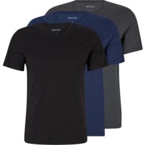 Lot de 3 T-shirts RN 3P Classic marine, , (S), Casuel, Coton, Manche courte - Boss - Modalova