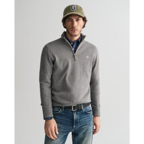 Pull classique en coton avec demi-fermeture éclair (S), Casuel - Gant - Modalova