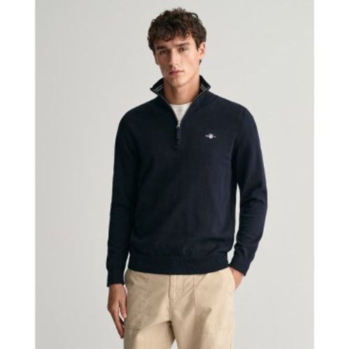 Pull classique en coton avec demi-fermeture éclair (S), Casuel - Gant - Modalova