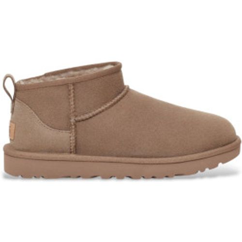 Classic Ultra Mini Leather Ankle Boots (38), Cuir, Plat, Aucun, Casuel, Homewear - Ugg - Modalova