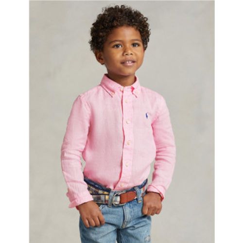 Pour garçon. 322967600002 Chemise en lin (4años= 109/116cm), Casuel, , Manche longue, mode enfantine - Polo Ralph Lauren - Modalova