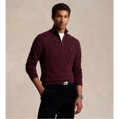Pull en laine avec fermeture éclair courte (S), Casuel, Grenat, Manche longue - Polo Ralph Lauren - Modalova