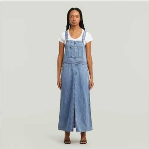 D27734-D536-H550 Robe salopette Skater Maxi (XL), Casuel, Coton, Denim, Sans manches / bretelles - G-Star - Modalova