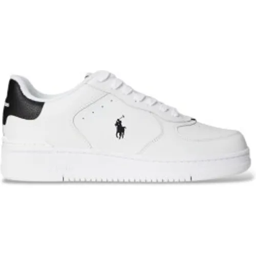 P01636002 Baskets en cuir Masters Court (44), Plat, Lacets, Casuel - Polo Ralph Lauren - Modalova