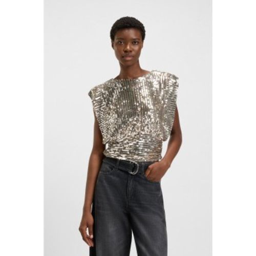 Blouse Illana dorée (42), Fête, Polyester, Sans manches / bretelles - Boss - Modalova