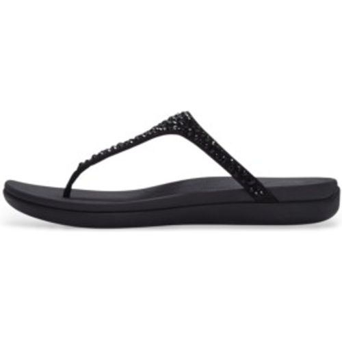 A5Y-001 Sandales Solay Mixed-Crystal Toe noires (37), Cuir, Plat, Aucun, Casuel - FitFlop - Modalova