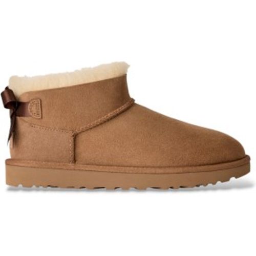 Bottines en Fourrure Ultra Mini Bailey Bow marron (36), Cuir, Plat, Aucun, Casuel, Homewear - Ugg - Modalova