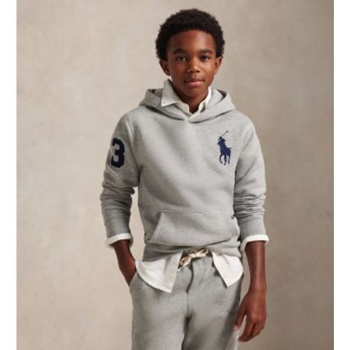 Pour garçon. 323979316001 Sweat à capuche en molleton avec Big Pony ((XL) 13/14Años= 163/174cm), Casuel, Coton, mode - Polo Ralph Lauren - Modalova