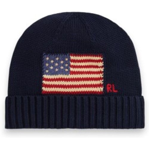 Unisex. 323980672001 Bonnet en coton peigné avec drapeau (L/XL), Casuel - Polo Ralph Lauren - Modalova