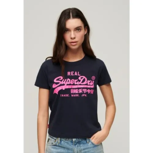 W1011410A T-shirt graphique néon coupe ajustée (M), Casuel, Coton, Manche courte - Superdry - Modalova