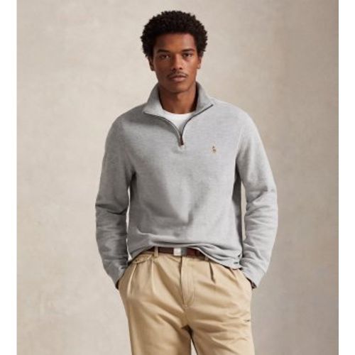 P07411003 Pull Estate-Rib avec fermeture éclair courte (L), Casuel, , Coton, Manche longue - Polo Ralph Lauren - Modalova