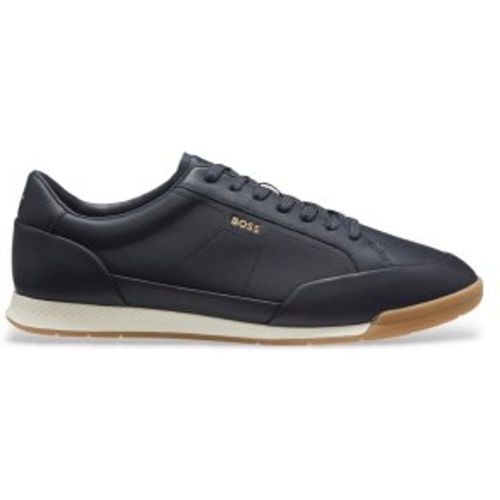 Baskets en cuir Nitan Lowp marine (44), Plat, Lacets, Casuel - Boss - Modalova