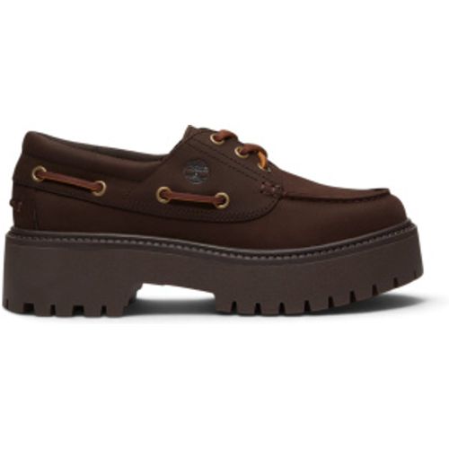 TB0A2GVFW071 Chaussures bateau à semelle plateforme Stone Street marron (36 W), Cuir, 3 à 5 cm, Lacets, Casuel - Timberland - Modalova