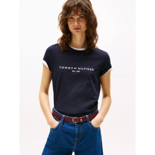 WW0WW31999 T-shirt Heritage Hilfiger (M), Casuel, Corail, Le coton biologique, Durable - Tommy Hilfiger - Modalova