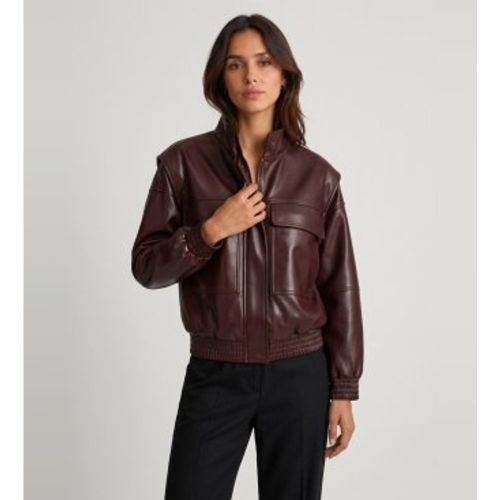 TT2060 Blouson effet cuir avec poches (38), Casuel, Grenat, Polyester - Twinset - Modalova