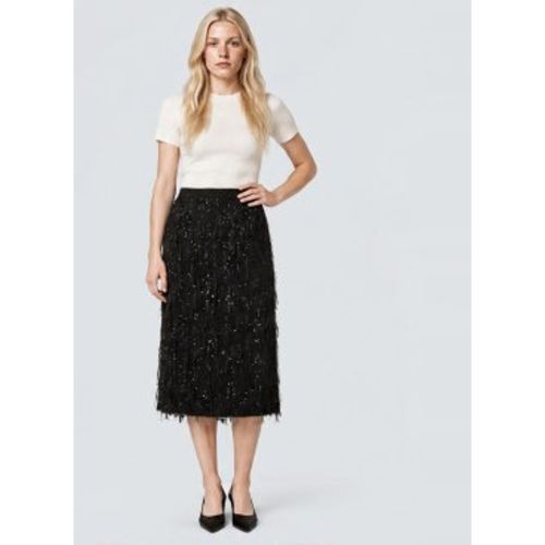 TT2082 Jupe midi à franges (40), Casuel, Polyester - Twinset - Modalova