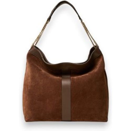 TD8160 Sac hobo en daim avec logo (OSFA), Casuel, Cuir - Twinset - Modalova