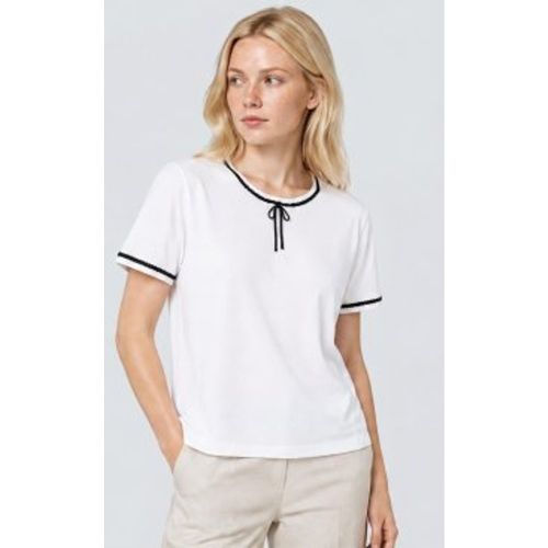 TT2550 Chemise à passementerie et n?ud (XS), Casuel, Coton, Manche courte - Twinset - Modalova