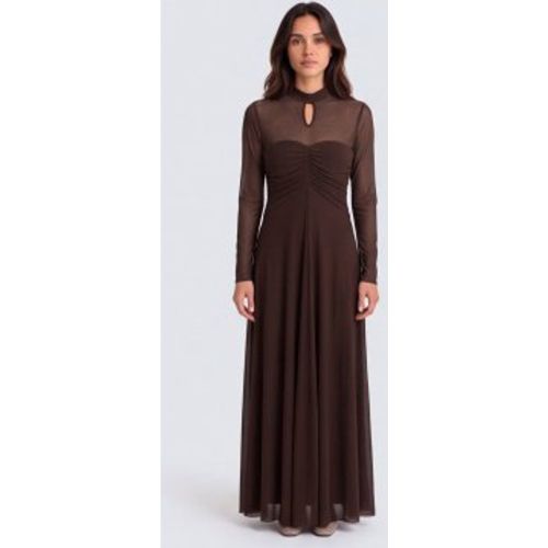TF2030 Robe Drappeggio marron (40), Casuel, Polyester, Manche longue - Twinset - Modalova