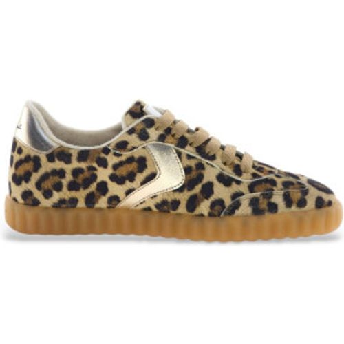 Ines - Baskets en cuir à imprimé animalier (39), Plat, Lacets, Casuel - Voile blanche - Modalova