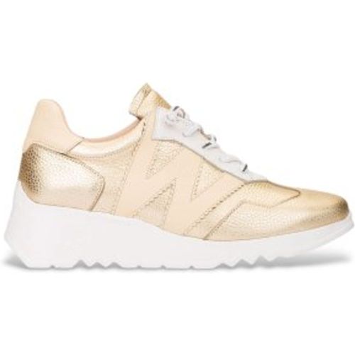 E-6770 Baskets Kyoto en cuir doré (41), 1 à 3 cm, Lacets, Casuel, Polycuir - Wonders - Modalova