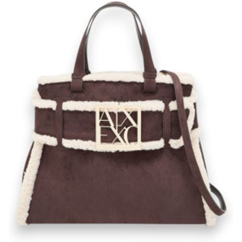 XW000285AF26995M6027 Sac cabas en daim avec bordure en mouton (OSFA), Casuel, Polyester - A|X Armani Exchange - Modalova