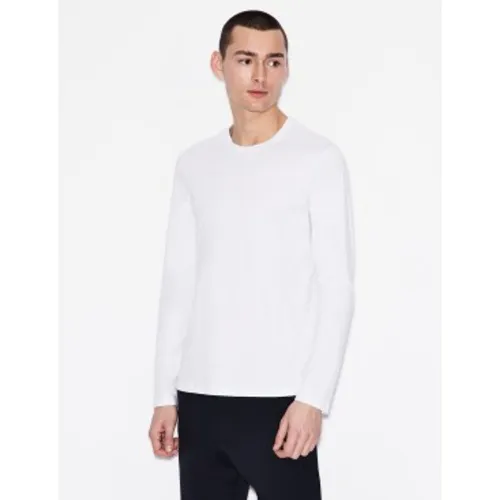NZM77ZJA5Z1100 T-shirt Maglia (L), Casuel, Coton, Manche longue - A|X Armani Exchange - Modalova