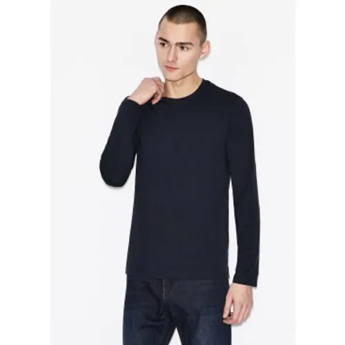 NZM77ZJA5Z1510 Pull Maglia (L), Casuel, Coton, Manche longue, Marine - A|X Armani Exchange - Modalova