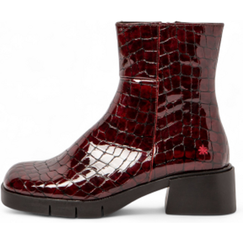 Bottines en cuir 1284 Warsaw (37), 3 à 5 cm, Fermeture éclair, Casuel, Grenat - ART - Modalova