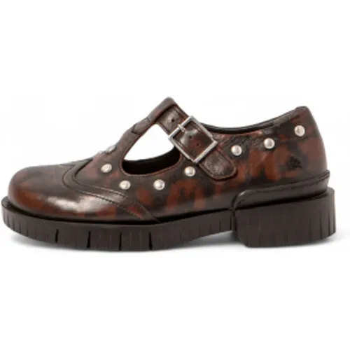 S1EG003_012 1834S chaussures oxford en cuir (36), Plat, 1 à 3 cm, Boucle, Casuel - ART - Modalova