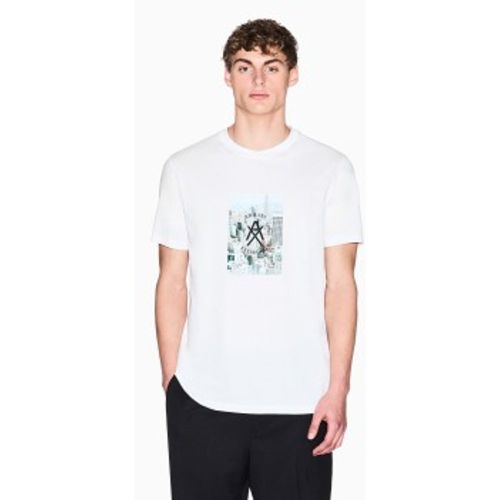 XM002214AF10356U0009 T-shirt Casual Premium (M), Casuel, Coton, Manche courte - A|X Armani Exchange - Modalova