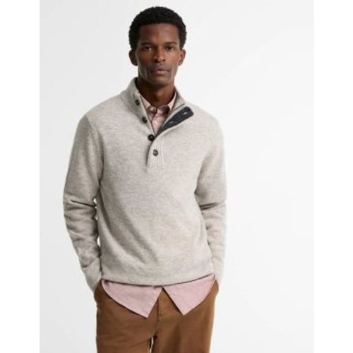 MKN0585 Pull essentiel avec coudières en cuir (M), Casuel, Laine - Barbour - Modalova