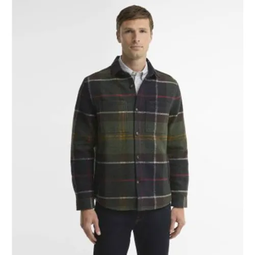MOS0511 Surchemise Woodlane à carreaux (M), Casuel, Polyester, Manche longue - Barbour - Modalova