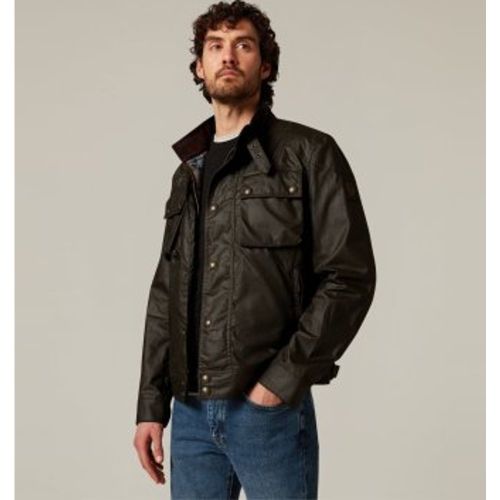 Veste Racemaster olive délavé (48), Casuel, Coton - Belstaff - Modalova
