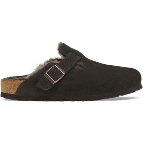 Sabots en cuir Boston Shearling (Coupe Étroite) (41), Plat, Boucle, Casuel - Birkenstock - Modalova