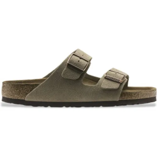 Sandales en Cuir Arizona Soft (Coupe Régulière) marron (45), Plat, Aucun, Casuel - Birkenstock - Modalova