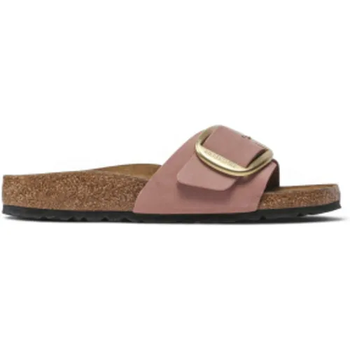 Sandales en Cuir Madrid Big Buckle (Coupe Étroite) (37), Plat, Nubuck, Aucun, Casuel - Birkenstock - Modalova